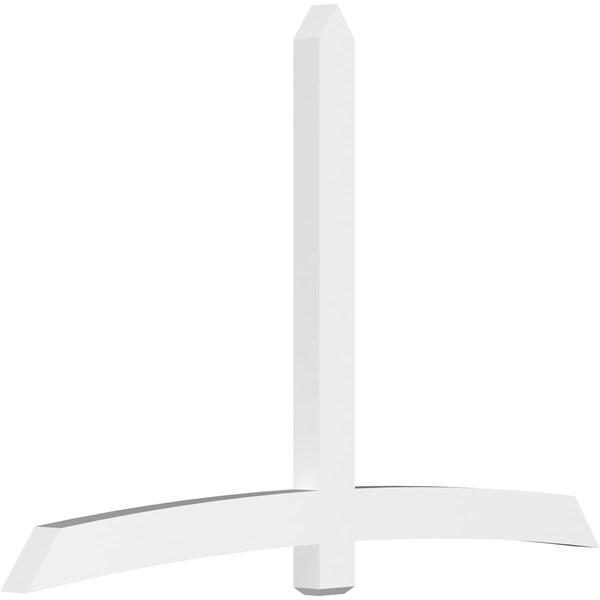 Ekena Millwork Bellingham Architectural Grade PVC Gable Bracket, 96"W x 64"H x 4"D x 6"F, 16/12 Pitch GBP096X64X0406BEL00 - main